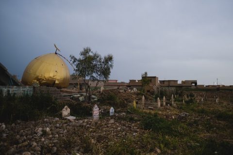 Sanctuaire Zakr al-Deen (Sinjar, Irak) détruit par l'Etat islamique