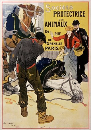 Affiche de Léon Carré de 1904 réalisée pour la Société protectrice des animaux