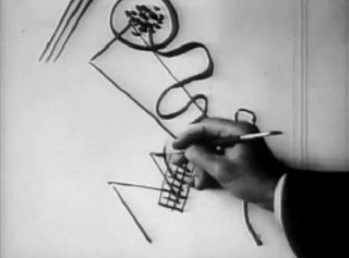 La main de Wassily Kandinsky dessine